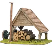 Intratuin Kerstdorp Drentse Houtschuur 16,5 X 11 X 12,5 Cm