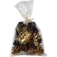 Intratuin Kerststuk Decoratie Potpourri Mix Naturel / Goud 500 G