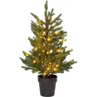 Intratuin Kunstkerstboom Ture In Pot Met 70 Lampjes Warm Wit D 60 H 90 Cm
