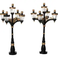 Intratuin Kerstdorpminiatuur Straatlantaarn 7 X 7 X 13 Cm 2 Stuks