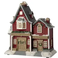 Intratuin Kersthuisje Huizen Met Krans 26 X 13,5 X 28,5 Cm