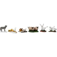 Intratuin Kerstdorpminiatuur Boerderijdieren 9 X 3,5 X 3 Cm 6 Stuks