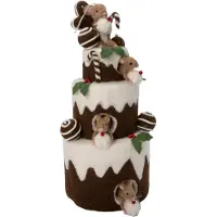 Intratuin Kerstfiguur Bolo Muis Taart Bruin 24 X 20 X 48,5 Cm