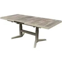 AVH-Collectie Venezia uitschuifbare lounge-diningtafel in hoogte verstelbaar 143-183x88xH51-H75 cm latte