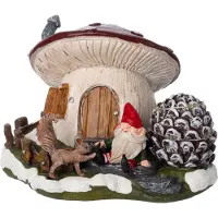 Intratuin Kerstdorpminiatuur Kabouter Paddestoel 19,5 X 14,5 X 13,5 Cm