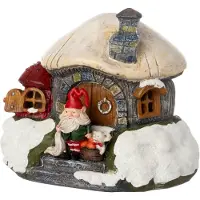 Intratuin Kerstdorpminiatuur Kabouter Paddestoel 17 X 12,5 X 14 Cm