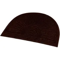 Kleen-Tex Mat DUNE Halfmoon dark brown Inloopmat, antislip, geschikt voor binnen en buiten, wasbaar