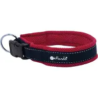 Petlando Hondenhalsband Outdoor Rood&Zwart - Klikhalsband - Xs 35-40x2 Cm