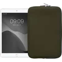 Kwmobile universele tablet hoes - Stevige stijlvolle hoes voor tablets - Neopreen tablet sleeve - Compatibel met 8"-8,4" Tablet - donkergroen