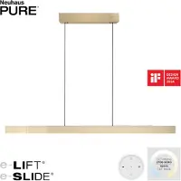 Neuhaus Hanglamp e-Lift + e-Slide L 120-200 cm mat goud
