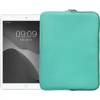 Kwmobile universele tablet hoes - Stevige stijlvolle hoes voor tablets - Neopreen tablet sleeve - Compatibel met 12,4"-12,9" Tablet - mintgroen