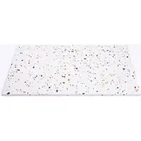 Saniclass Tops Topblad - 80x1.8x46cm - 1 afvoer - 1 kraangat - Terrazzo