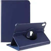 Peachy 360 Rotating bookcase Vegan Leather hoes geschikt voor iPad mini 6 2021 & iPad mini 7 2024 - blauw