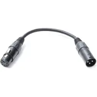 LightmaXX DMX Adapter kabel XLR 5F/3M 5 pol female / 3 pol male 10cm - DMX-kabel