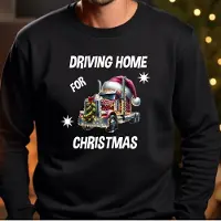 B&C Heren kersttrui- Vrachtwagen- Vrachtwagenchauffeur-Kleur zwart- maat 3XL- Foute kersttrui