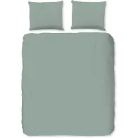 Good Morning dekbedovertrek uni - groen - flanel - 200x220