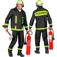 Widmann Brandweerman Feuerwehr Huizenhoge Vlammen Kostuum