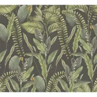 Living Walls Drawn Into Nature - Zwart - Floral - 394131