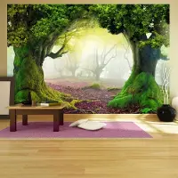 Karo-art 245cm X 175cm - Zelfklevend fotobehang - Betoverd bos , Premium Print