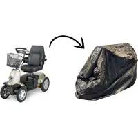 Laadhouder Premium Regenhoes Scootmobiel | Afdekhoes Scootmobiel | Electric scooter | Rolstoel waterdicht opbergen | Dik materiaal!