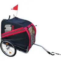 BRASQ Hondenfietskar – Rood/Zwart – Tot 40kg – Opvouwbaar met Reflectoren
