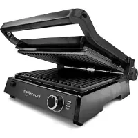 Safecourt Kitchen 3-in-1 Contactgrill en Tosti-apparaat – Verstelbare Hoogte – 2000W – Zwart