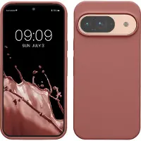 Kwmobile hoesje geschikt voor Google Pixel 9 / Pixel 9 Pro case - Siliconen telefoonhoesje - Telefoon beschermhoes - Smartphone cover in winter roze