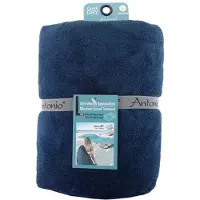 Antonio Strandlaken microvezel - grote handdoek 80x160 cm – Knuffelzachte sneldrogende badhanddoek - Blauw