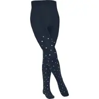 Falke Multidot dun gedessineerd katoen panty kinderen blauw - maat 98-104