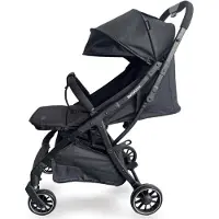Bellettini Calesse Buggy met Reistas, Regenhoes en Bekerhouder - Kinderwagen - Plooibuggy- Compact en Inklapbaar - Zwart