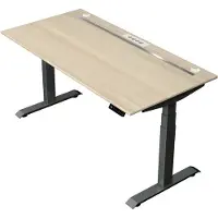 Kerkmann Move Boost 4 Zit-Sta Bureau | 160x80cm Essenhout-Antraciet