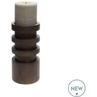 Vase the World Kandelaar Vail | Small | walnoot hout | Ø10 x H20 cm