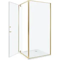 Beliani DARLI - Douchecabine - Goud - 90 x 90 x 185 cm - Veiligheidsglas