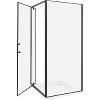 Beliani DARLI - Douchecabine - Zwart - 90 x 90 x 185 cm - Veiligheidsglas