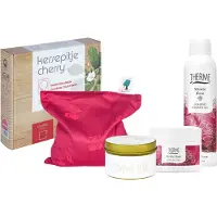 Therme Mystic Rose & Kersepitje Warmtekussen - Foaming Showergel Mystic Rose - Body Butter Mystic Rose - Kersepitje Warmtekussen