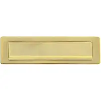HDD pro Brievenbus Brievenklep rechthoekig Messing Gepolijst