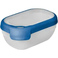 Stoneline Grand Chef Eco Vershoudbakje - 0,5 liter - Rechthoekig - Transparant/Donkerblauw