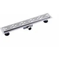 FortiFura Galeria douchegoot - 70cm - met rooster - met vloerflens - Geborsteld RVS PVD (RVS) YZ-A60-Basic-drain