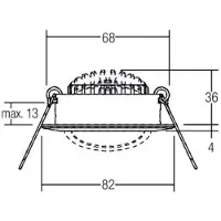 Brumberg Downlight BB03, dimbaar, wit / opaal, Hal, Aluminium, downlight