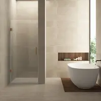 Boss & Wessing Nisdeur BWS Miley 70x200 cm 8 mm Nano Helder Glas Geborsteld Brons Koper