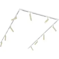 QAZQA Modern railsysteem met 10 spots beige met wit 1-fase - Slimline Uzzy