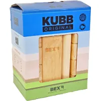 Engelhart Bex Kubb spel rubberhout blanco koning Hout Engelhart Vang- en werpspel