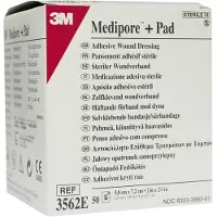 3M Medipore + Pad 5 x 7,2 cm | 50 stuks