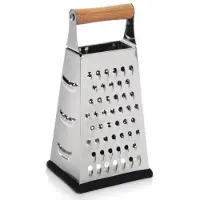 Orion - 4-Zijdige Roestvrijstalen Keukenrasp - 22 cm - Antislip