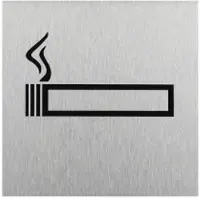 Pricenet Aluminium deurbordje " pictogram roken toegestaan " 120x120mm