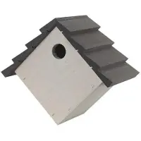 Intratuin Vogelhuisje Puntdak Grijs 15 X 26 X 23 Cm