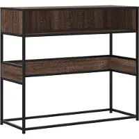 vidaXL Wandtafel 90x35x80 cm bewerkt hout bruin eikenkleur