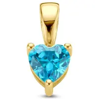 The Jewelry Collection hanger hart met synth. geboortesteen 14K geelgoud 4029059