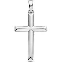 The Jewelry Collection hanger kruis zilver gerhodineerd 1336801