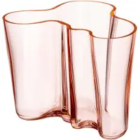Iittala Alvar Aalto vaas zalmroze 160 mm.
